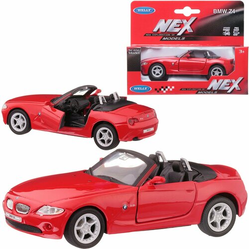 Машинка Welly 1:38 BMW Z4 (Convertible) красный 42328C-W/красный машина металлическая hoffmann 58009 bmw z4 gt3 1 38