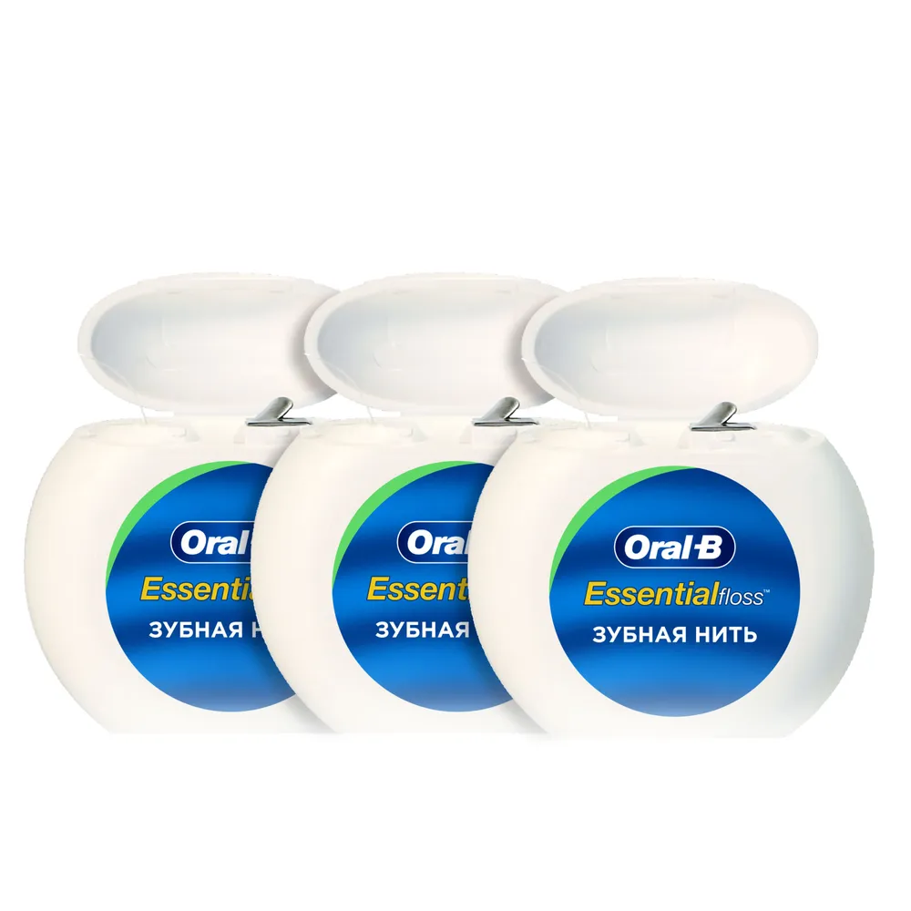 Зубная нить ORAL-B Essential Floss мятная 50м (3 шт.)