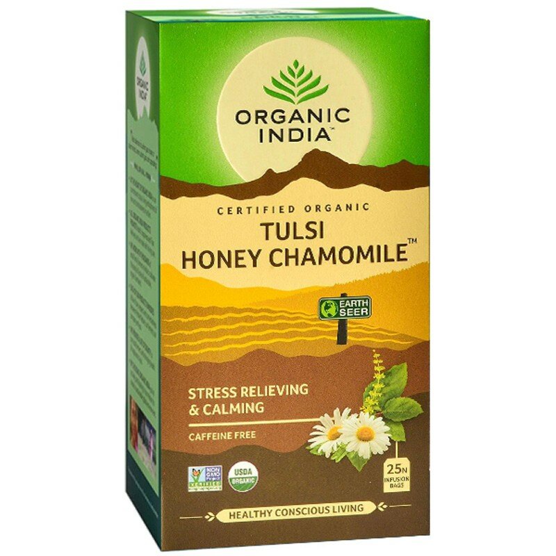 Чай Тулси Мёд Ромашка Органик Индия (Tulsi Honey Chamomile Organic India), 25 пакетиков