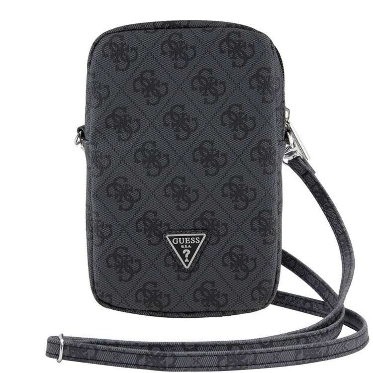 фото Guess для смартфонов сумка Wallet Zipper Pouch 4G with Triangle metal logo Black