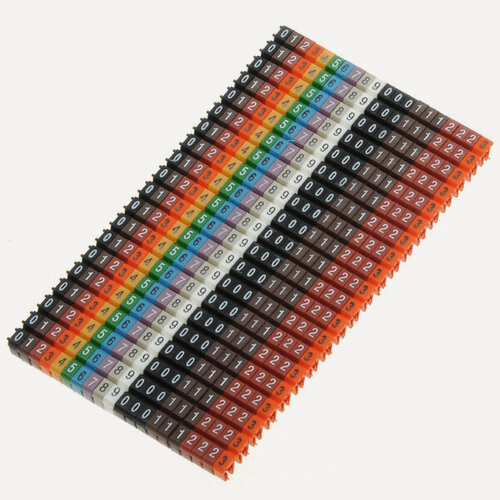 Изображение товара Набор маркеров для кабеля 1,5-2,5 мм2 символы (0-9.0.0.0.1.1.1.2.2.2.3), 400шт. KCG2 9995-2