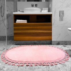 Коврик комнатный прикроватный 60x100 Carolina с кисточками розовый
