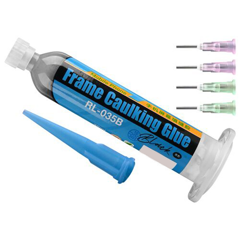 фото Клей RELIFE RL-035B полиуретан 30мл черный 4 иглы и колпачок