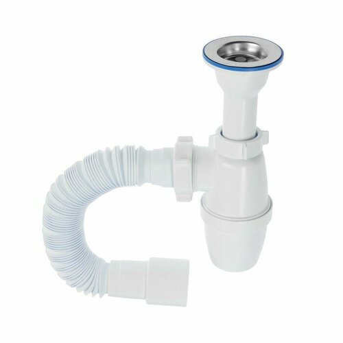 Сифон для мойки ORIO А-32019 1 12x40 мм нерж решетка d70 мм с гофрой 40х4050 мм 640₽