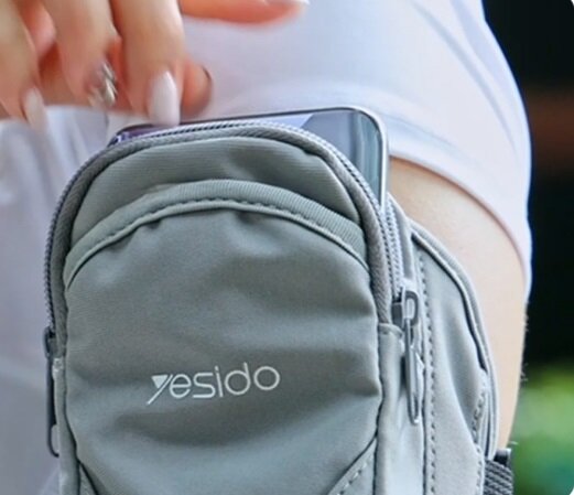 фото Спортивная сумка для телефона/для бега, Yesido Armband Bag High Elastic Sports, Серый