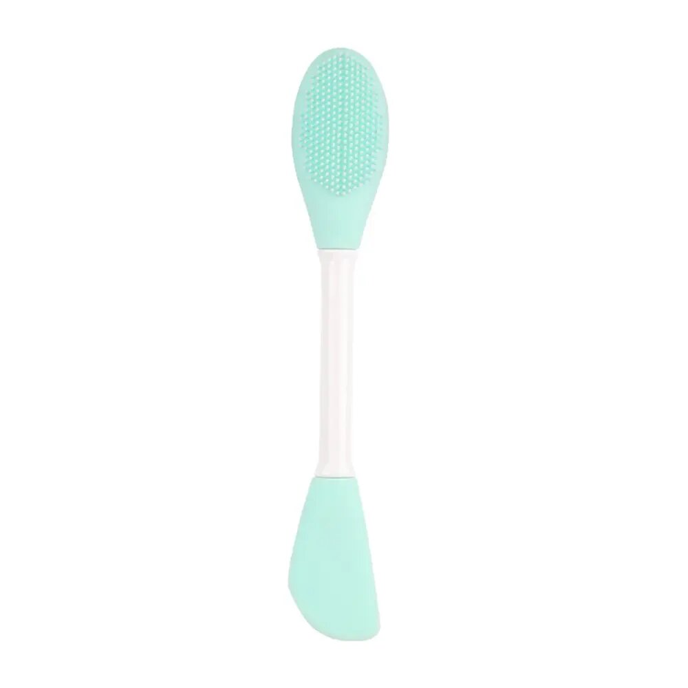 Щётка-лопатка силиконовая для умывания, масок, кремов, массажа лица от Kinsey Beauty голубой цвет