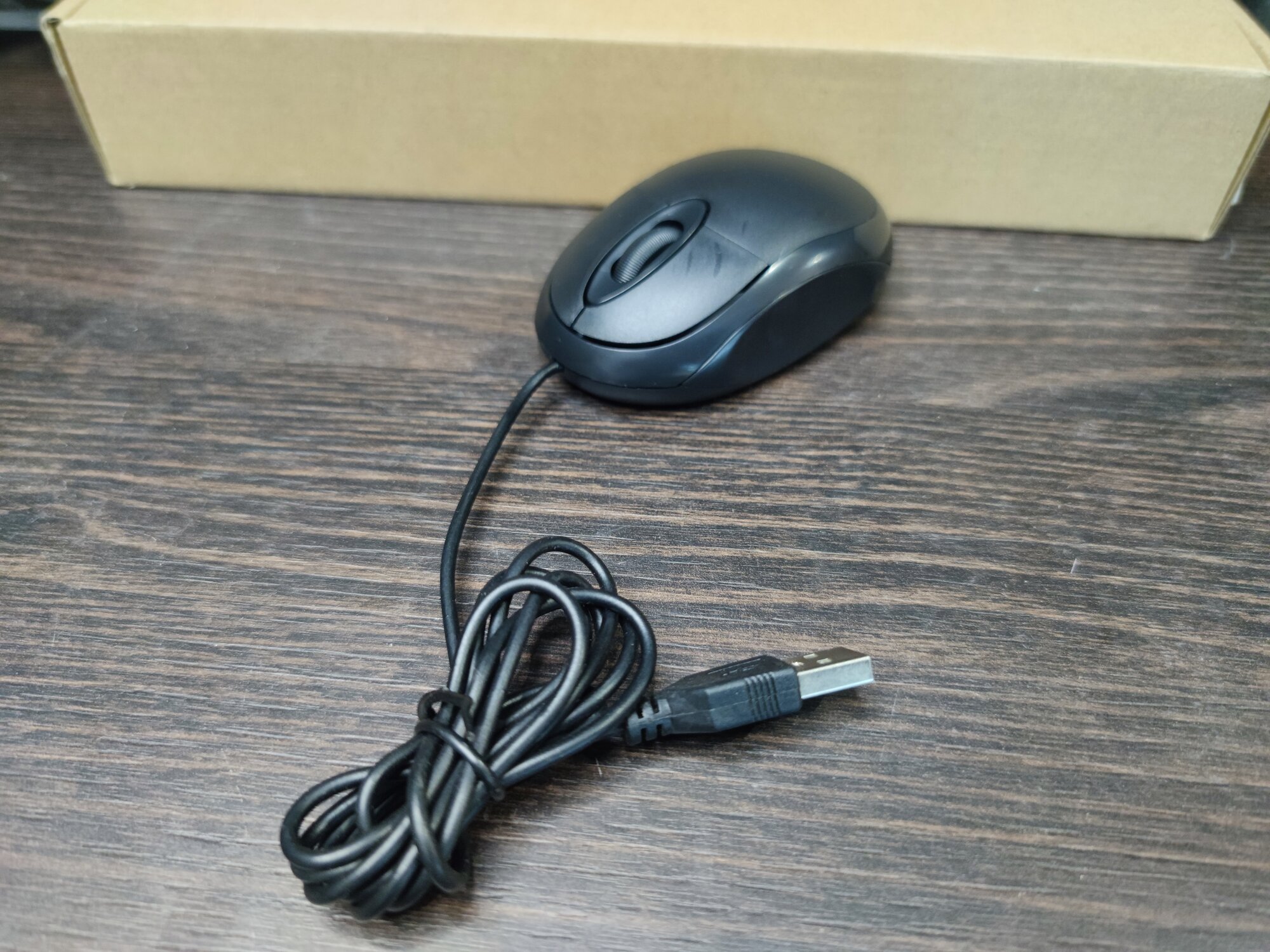 Мышка USB Проводная Optical Mouse FEYONG HONG KONG CO черная