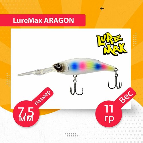Воблер для рыбалки LureMax ARAGON 75F DDR-039 11 г, плавающий