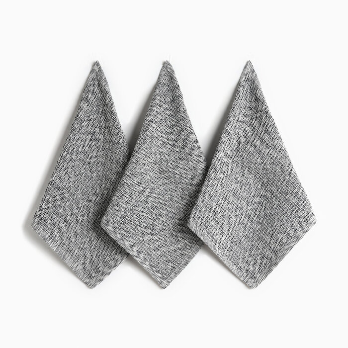 фото Набор декоративных салфеток Этель Grey 30х30см, 3шт, 100%хл.