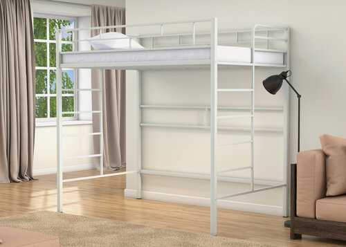 Изображение товара Кровать-чердак "Амстердам-2/120 Белая для детей и взрослых