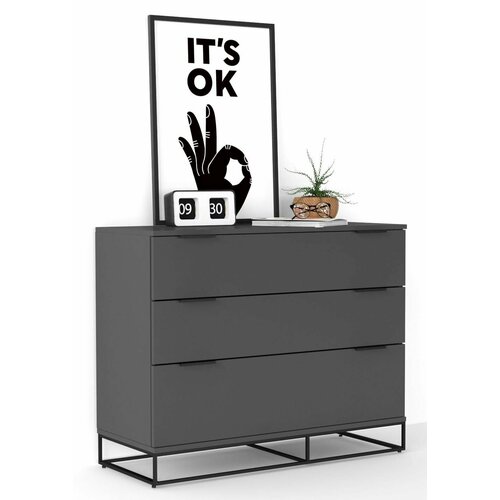 Комод большой CILINETY 100 см Графит 18590₽