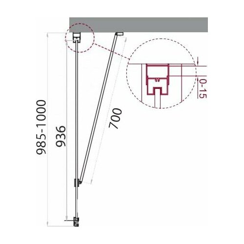 Боковая стенка BelBagno Marmi MARMI-100-FIX-C-Cr 100 x 195 см