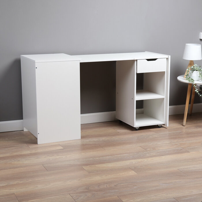 фото Стол-трансформер, 440(1400)х520х770, Белый/ Белый 10386177