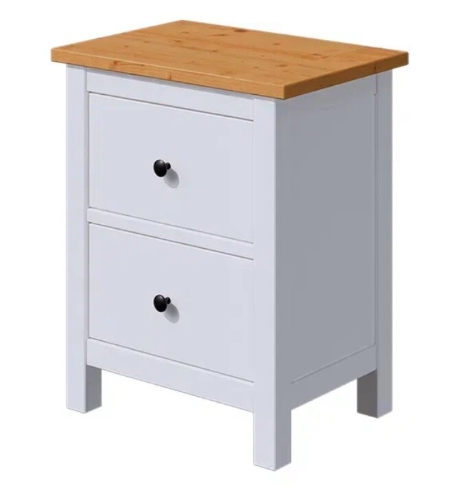 фото Тумба прикроватная Хемнэс Hemnes/ Кымор, белая, 54х66см