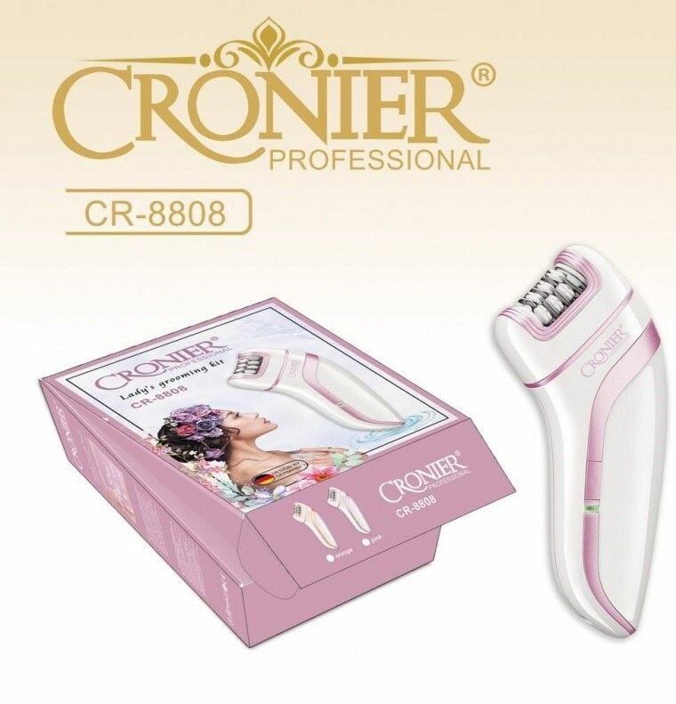 фото Профессиональный многофункциональный женский эпилятор с изогнутой эргономичной ручкой