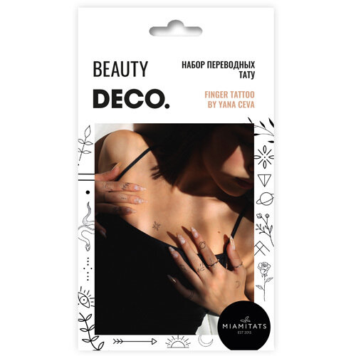 Набор татуировок для тела DECO. by Miami tattoos (Finger tattoo)
