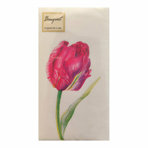 Салфетки бумажные BOUQUET de Luxe 20шт 2сл Прекрасный тюльпан 33*33 см 1/8