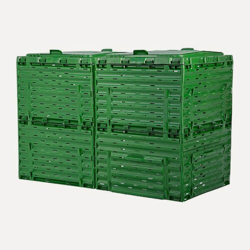 Изображение товара Компостер Piteco с крышкой 600л зелёный K2060