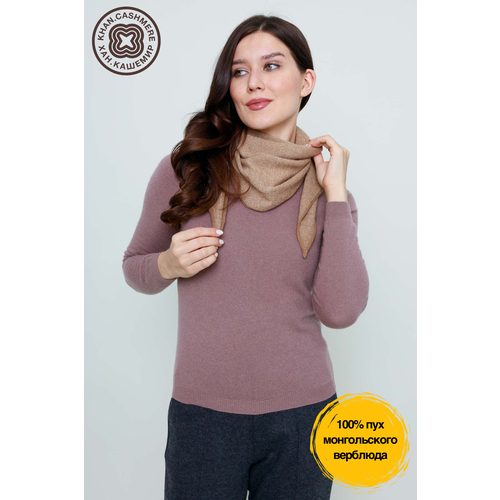фото Косынка khan cashmere для женщин, размер универсальный, кэмел