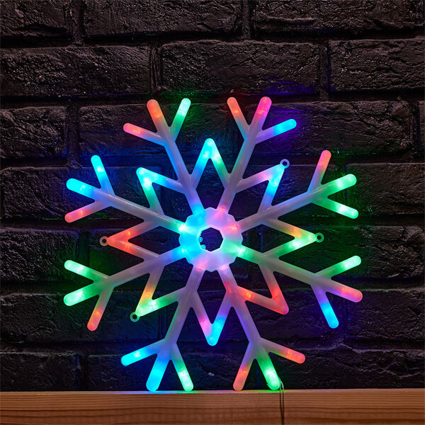 Фигура светодиодная 3.6W RGB Снежинка UL-00007250 ULD-H4040-048-DTA RGB IP20 SNOWFLAKE