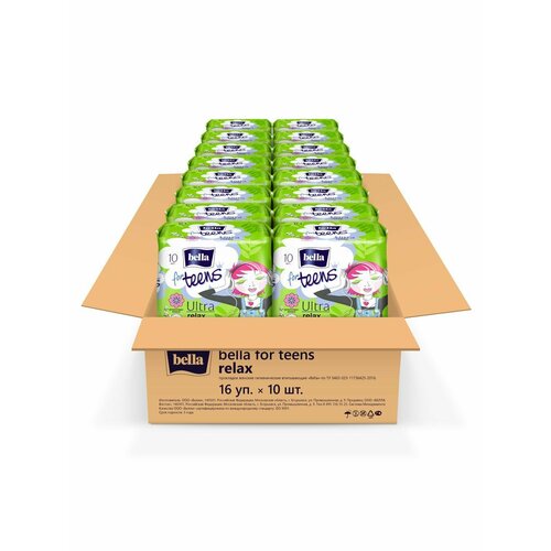 фото Прокладки женские гигиенические bella for teens relax deo, 10 шт х 16 уп.