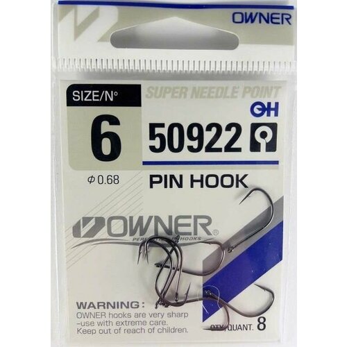 Крючок Owner 50922 Pin Hook № 6 уп. 8 шт.
