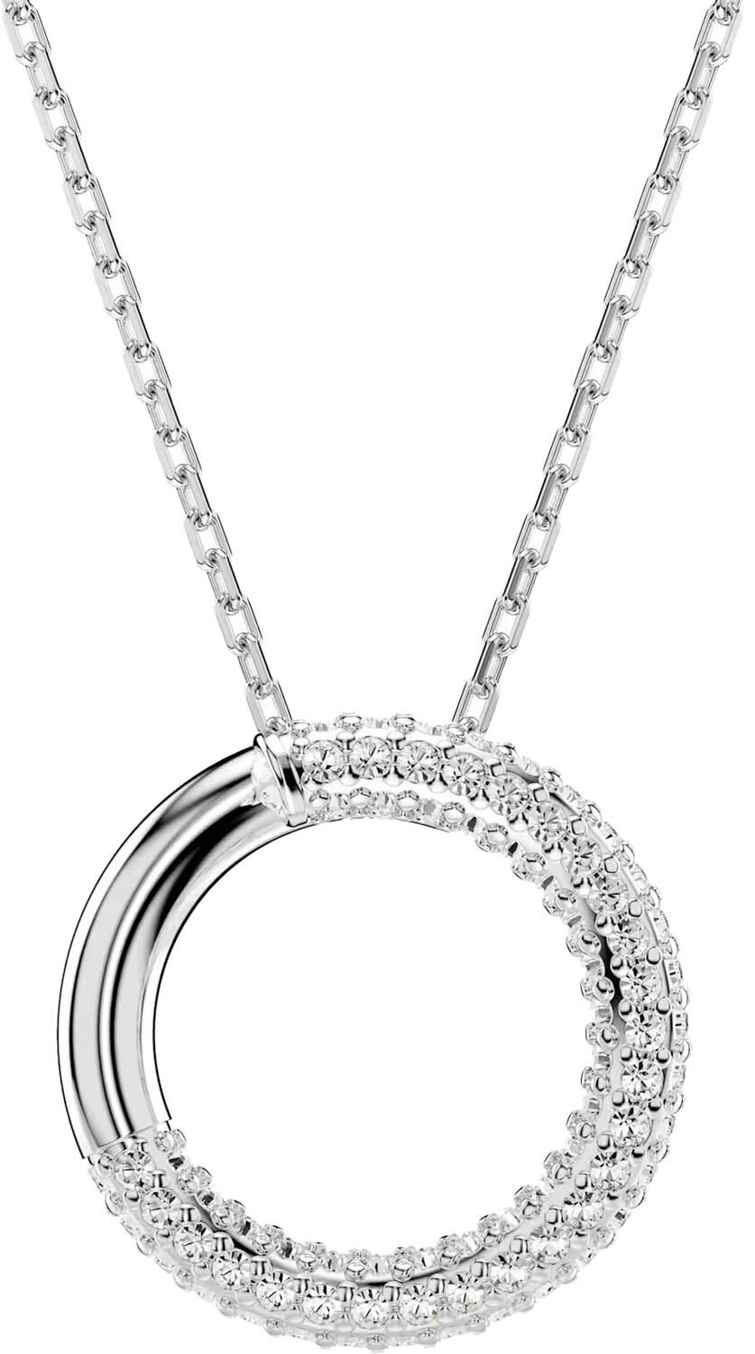 Колье SWAROVSKI, кристаллы Swarovski, длина 50.57 см, серебристый — фото 1