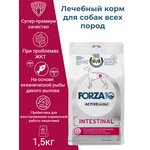 Сухой корм для собак Forza 10 Active Intestinal для всех пород при заболеваниях ЖКТ /рыба / 1.5 кг