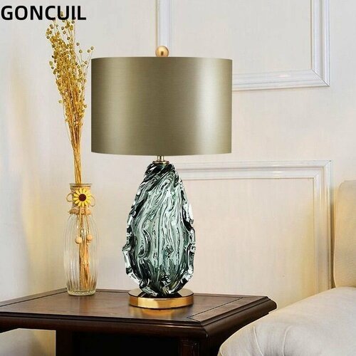Настольная лампа с остеклением в скандинавском стиле, прикроватная лампа в спальне