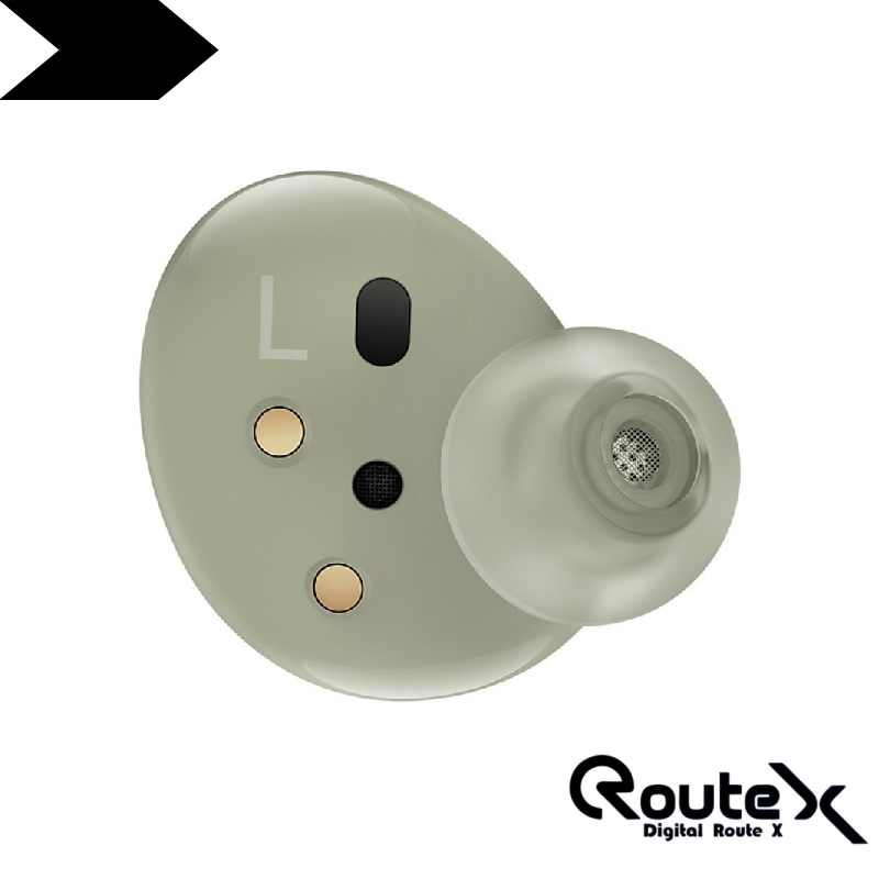 Левый наушник Samsung Galaxy buds 2 зеленый с амбушюрой среднего размера "M"