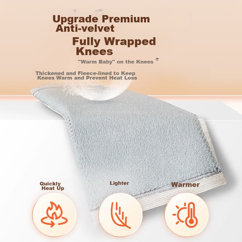 Cofoe Medical FleeceLined Knee Pads Thickened Warm for Arthritis Cold Legs MiddleAged And Elderly Autumn And Winter Windproof And ColdResistant Gray Medium Size