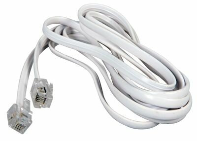 Удлинитель телефонный плоский RJ-11 (6P-4C) 5м белый REXANT