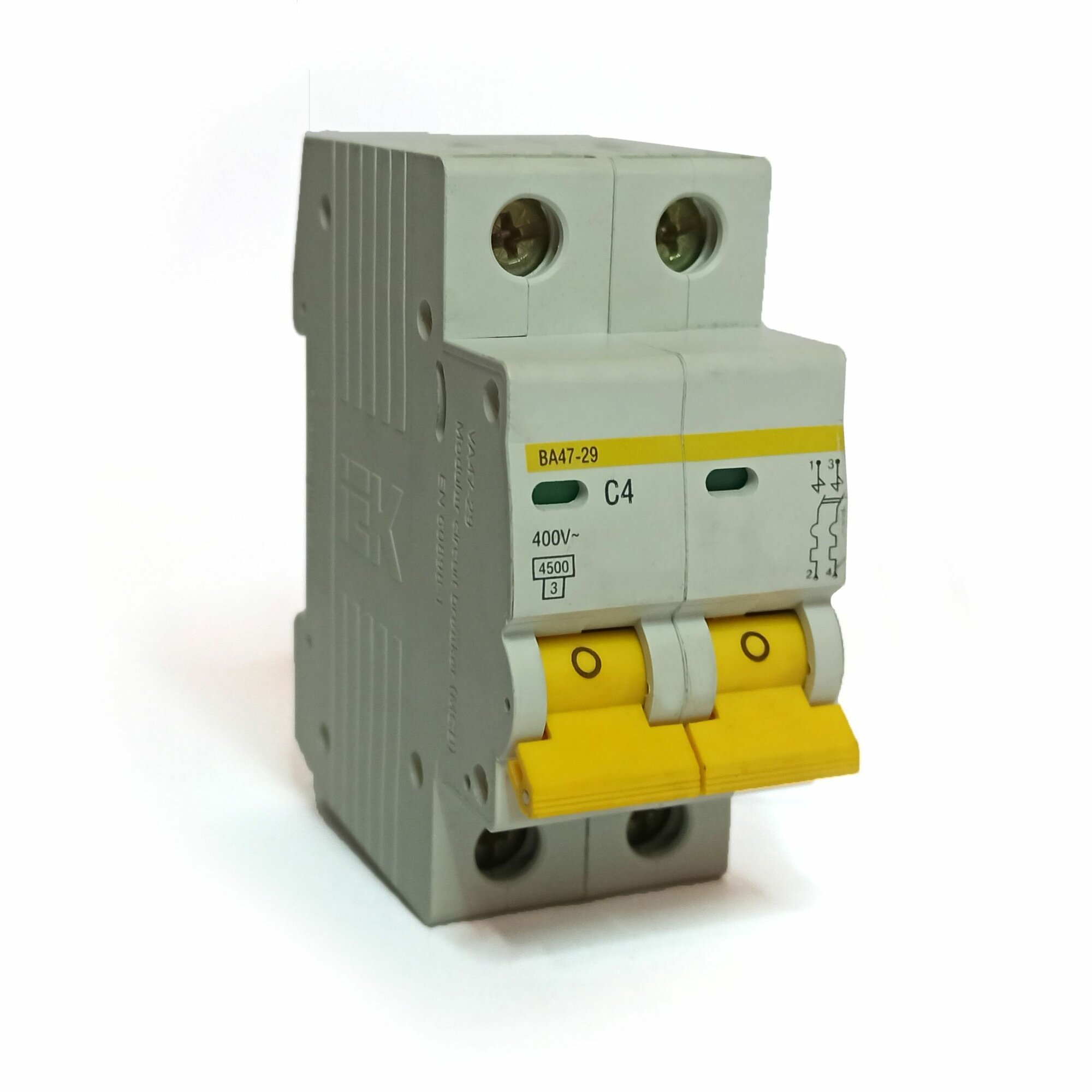 Автоматический 2-полюсный выключатель ВА47-29 2Р 4А хар. C.