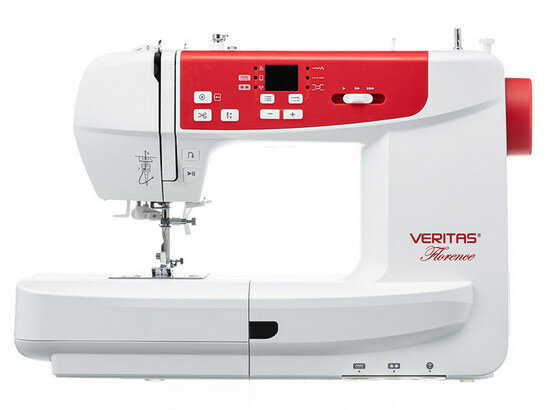 VERITAS Florence Швейно-Вышивальная Машина 120 видов строчек, декоративные строчки, рабочие, оверлочные,8 видов петель в автомат, Вышивание латинского алфавита 2 вида Информационный цифровой LED дисплей .