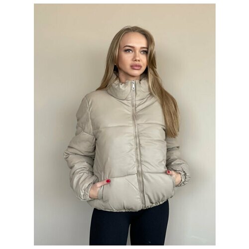 фото Пуховик женский e-lisman&zg, коричневый, 44-46