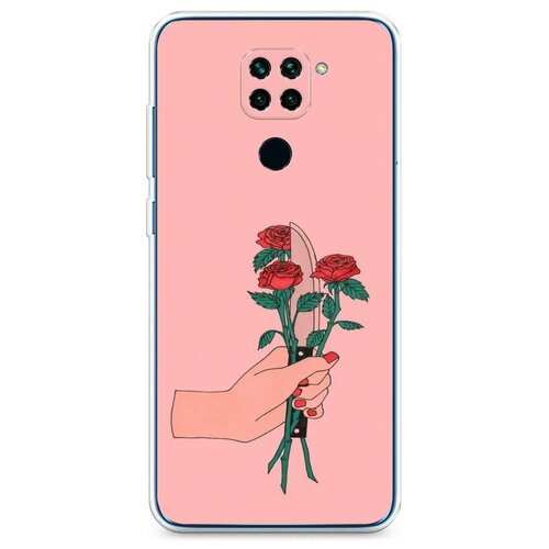 фото Силиконовый чехол "розы и нож" на xiaomi redmi 10x 4g / сяоми редми 10x 4g case place