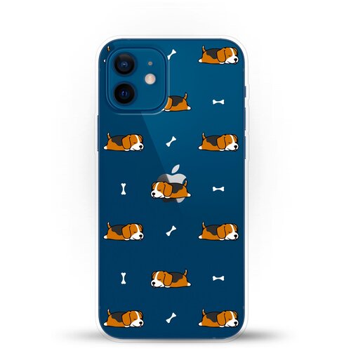 фото Силиконовый чехол бигли спят на apple iphone 12 andy & paul