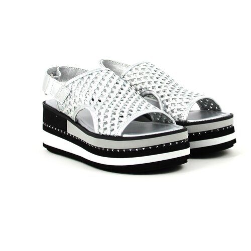 Туфли женские, Mara, размер 38, серебряный, натуральная кожа