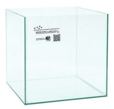 Пижон Аквариум куб без покровного стекла, 27 литров, 30 х 30 х 30 см, бесцветный шов - фотография № 5