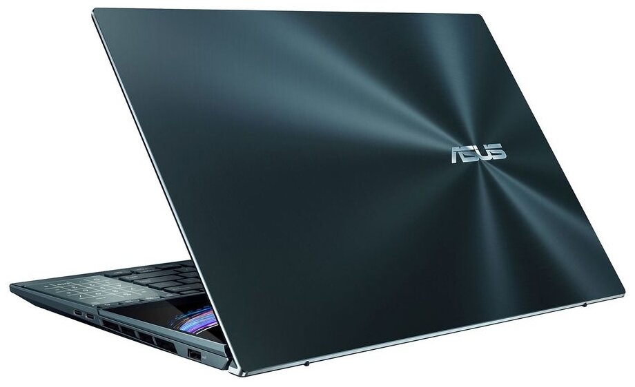 156 Ноутбук ASUS Zenbook Pro Duo 15 OLED UX582LR-H2014R 3840x2160 Intel Core i9 24 ГГц RAM 32 ГБ SSD 1024 ГБ GeForce RTX 3070 MAX-Q Win10 Pro 90NB0U51-M000C0 Celestial Blue