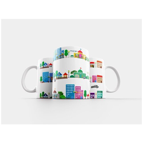 фото Кружка "городские постройки, отель, универмаг" 320 мл lotsprints