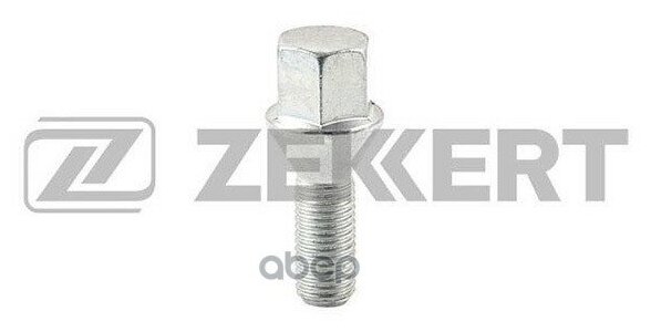 BE4019 Болт колесный, конус, 12mm*1.50, длина резьбы 26, ключ 17, Цинк ZEKKERT