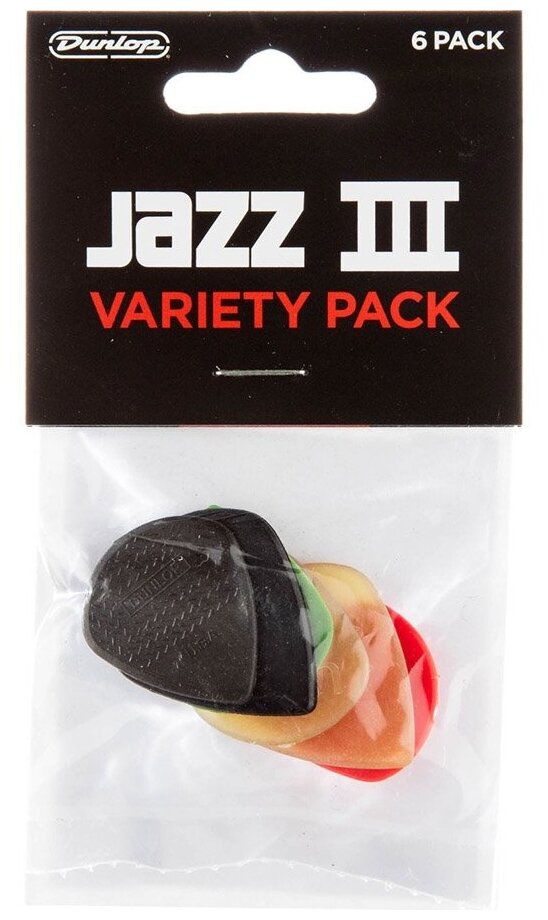 Dunlop PVP103 Набор медиаторов Jazz III Pick Variety Pack 6 шт