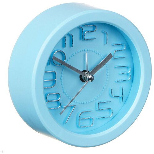 Будильник электронный LADECOR CHRONO, пластик, d11х4см, 1хАА, 4 цвета