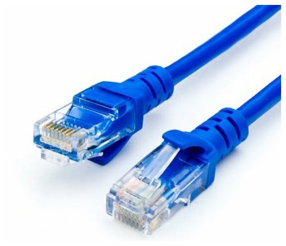 Патч-корд UTP 15 m, литой, RJ45, Cat.5e, Atcom синий