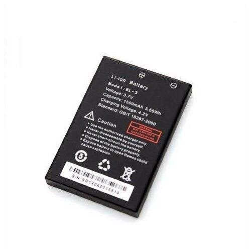 Аккумулятор Baofeng BL-3 Li-ion 1500 mAh для раций Baofeng BF-R5/BF-T6/UV-3R аккумулятор для baofeng bf a58 bf 9700 uv xr bf s56 max bl 9700 bl 970 2800mah 7 4v li ion