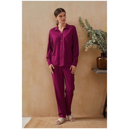 фото Брюки женские домашние laete 61747-2, пурпурный (размер: l)