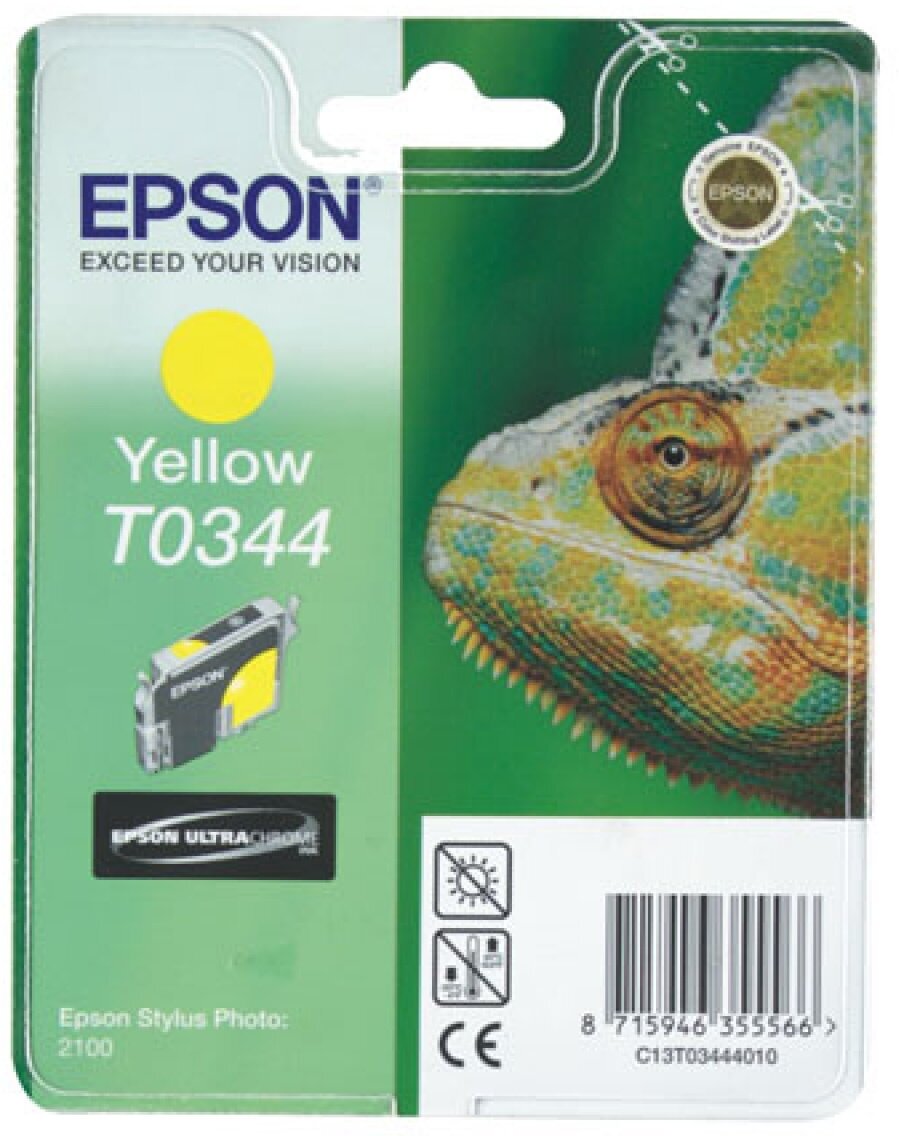 Картридж для струйного принтера Epson C13T03444010, желтый, оригинал - фото №3