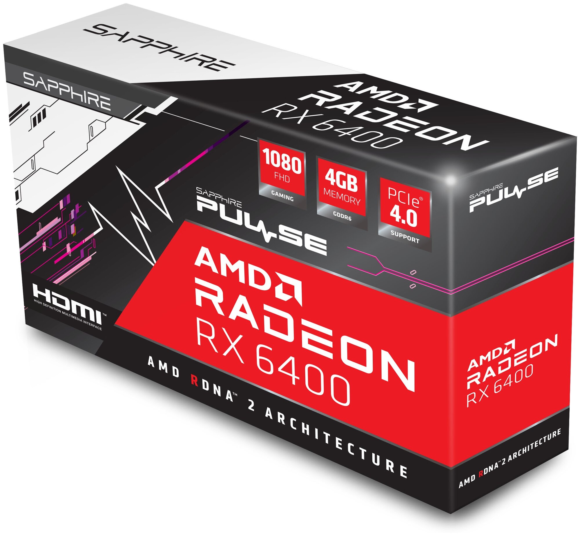 Видеокарта Sapphire PULSE Radeon RX 6400 4Gb (11315-01-20G)