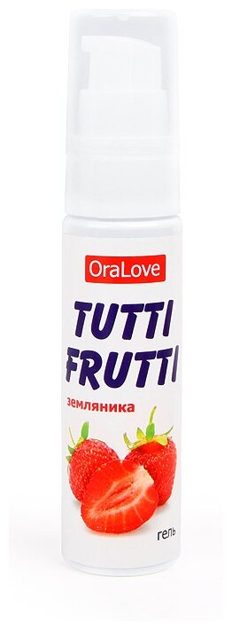 Гель-смазка Биоритм Tutti-Frutti Земляника, 4 г, 30 мл, земляника, 1 шт.